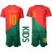 Cheap Portugal Bernardo Silva #10 Home Football Kit Children World Cup 2022 Short Sleeve (+ pants)